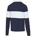 Clyde unisex organic rugby polo sweatshirt, navy