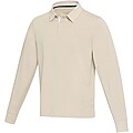 Clyde unisex organic rugby polo sweatshirt, oatmeal