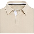 Clyde unisex organic rugby polo sweatshirt, oatmeal