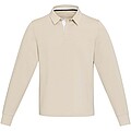 Clyde unisex organic rugby polo sweatshirt, oatmeal