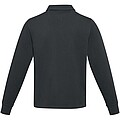 Clyde unisex organic rugby polo sweatshirt, solid black