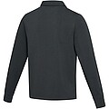 Clyde unisex organic rugby polo sweatshirt, solid black