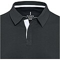 Clyde unisex organic rugby polo sweatshirt, solid black