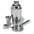 Cocktail set, shiny silver