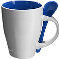 Coffee mug with spoon Blue