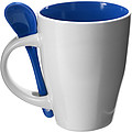 Coffee mug with spoon Blue