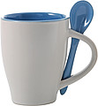 Coffee mug with spoon Pale blue