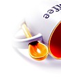Coffee mug with spoon Red