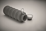 Collapsible bottle 500ml, stone grey