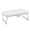 Collapsible silicone picnic basket with PP table top