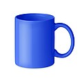 Coloured ceramic mug in box