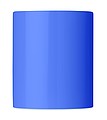 Coloured ceramic mug in box