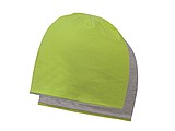 Contrasting jersey hat, lime/ash grey