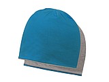 Contrasting jersey hat, turquoise/ash grey