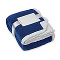 Coral fleece blanket with Sherpa Lining, blue