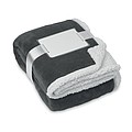 Coral fleece blanket with Sherpa Lining, grey
