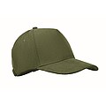 Corduroy 5 panel baseball cap, army green