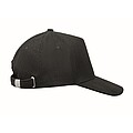 Corduroy 5 panel baseball cap, black