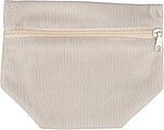 Corduroy zippered cosmetic pouch Tia, beige