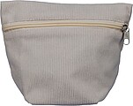 Corduroy zippered cosmetic pouch Tia, grey
