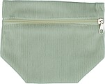 Corduroy zippered cosmetic pouch Tia, pastel green