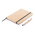 Cork A5 notebook with bamboo pen including stylus