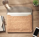 Cork laptop bag magnetic flap