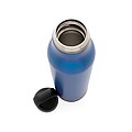 Cork leakproof vacuum flask, blue