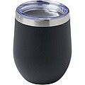 Corzo 350 ml RCS certified recycled stainless steel copper vacuum insulated cup, solid black