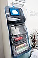 Cosmetic bag with 5 zip pockets,colour blue