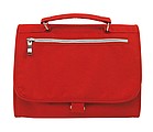 Cosmetic bag with 5 zip pockets,colour red