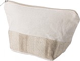 Cotton (280 gr/m2) toiletry bag with zipper.