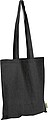 Cotton bag with long handles made from recycled cotton and RPET, black