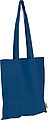 Cotton bag with long handles made from recycled cotton and RPET, dark blue