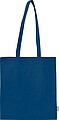 Cotton bag with long handles made from recycled cotton and RPET, dark blue