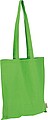 Cotton bag with long handles made from recycled cotton and RPET, green