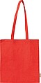 Cotton bag with long handles made from recycled cotton and RPET, red