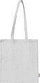 Cotton bag with long handles made from recycled cotton and RPET, white