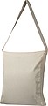 Cotton bag with woven carrying handle and bottom fold