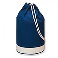 Cotton duffle bag bicolour, blue