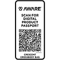 Crescent 500 g/m2 Aware™ recycled crossbody bag, solid black