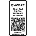 Crescent 500 g/m2 Aware™ recycled crossbody bag, white