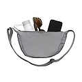 Crescent AWARE™ RPET half moon sling bag, silver grey