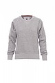Crew-neck sweatshirt, MISTRAL+LADY MELANGE, melange grey, S