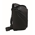 Cross chest bag in soft PU, black