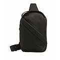 Cross chest bag in soft PU, black
