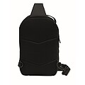 Cross chest bag in soft PU, black