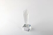 Crystal award in a gift box