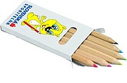 Customized set of 6 wooden crayons in a box