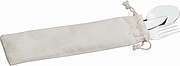 Cutlery set in a cotton pouch